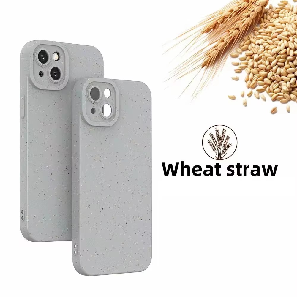 Sytron 100% Fully Compostable Biodegradable Mobile Phone Case for iPhone 13 14 Wheat Straw Friendly Bio Degradable Phone Case